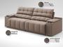 Imagem de Sofá com Porta Copos e Carregador USB Retrátil e Reclinável Samurai 2 mt Velosuede Marrom NETSOFAS