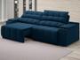 Imagem de Sofá com Porta Copos e Carregador USB Retrátil e Reclinável Samurai 2 mt Velosuede Petróleo NETSOFAS