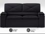 Imagem de Sofá com Porta Copos Retrátil e Reclinável Pop 1,54m Velosuede Preto - NETSOFAS