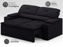 Imagem de Sofá com Porta Copos Retrátil e Reclinável Pop 1,54m Velosuede Preto - NETSOFAS