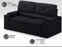 Imagem de Sofá com Porta Copos Retrátil e Reclinável Pop 1,54m Velosuede Preto - NETSOFAS
