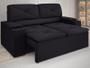 Imagem de Sofá com Porta Copos Retrátil e Reclinável Pop 1,54m Velosuede Preto - NETSOFAS