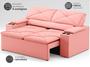 Imagem de Sofá com Porta Copos Retrátil e Reclinável Pop 1,54m Velosuede Rose - NETSOFAS