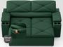 Imagem de Sofá com Porta Copos Retrátil e Reclinável Pop 1,54m Velosuede Verde - NETSOFAS