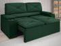 Imagem de Sofá com Porta Copos Retrátil e Reclinável Pop 1,54m Velosuede Verde - NETSOFAS