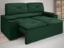 Imagem de Sofá com Porta Copos Retrátil e Reclinável Pop 1,54m Velosuede Verde - NETSOFAS