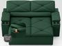 Imagem de Sofá com Porta Copos Retrátil e Reclinável Pop 1,54m Velosuede Verde - NETSOFAS