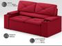 Imagem de Sofá com Porta Copos Retrátil e Reclinável Pop 1,54m Velosuede Vermelho - NETSOFAS