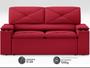Imagem de Sofá com Porta Copos Retrátil e Reclinável Pop 1,54m Velosuede Vermelho - NETSOFAS