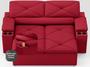 Imagem de Sofá com Porta Copos Retrátil e Reclinável Pop 1,54m Velosuede Vermelho - NETSOFAS
