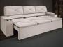 Imagem de Sofá com Porta Copos Retrátil e Reclinável Pop 2,05m Velosuede Areia - NETSOFAS