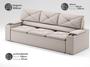 Imagem de Sofá com Porta Copos Retrátil e Reclinável Pop 2,05m Velosuede Areia - NETSOFAS
