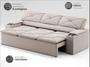 Imagem de Sofá com Porta Copos Retrátil e Reclinável Pop 2,05m Velosuede Areia - NETSOFAS