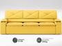 Imagem de Sofá com Porta Copos Retrátil e Reclinável Pop 2,05m Velosuede Canario - NETSOFAS