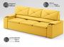 Imagem de Sofá com Porta Copos Retrátil e Reclinável Pop 2,05m Velosuede Canario - NETSOFAS