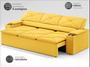 Imagem de Sofá com Porta Copos Retrátil e Reclinável Pop 2,05m Velosuede Canario - NETSOFAS