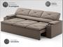 Imagem de Sofá com Porta Copos Retrátil e Reclinável Pop 2,05m Velosuede Capuccino - NETSOFAS