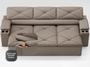 Imagem de Sofá com Porta Copos Retrátil e Reclinável Pop 2,05m Velosuede Capuccino - NETSOFAS