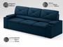 Imagem de Sofá com Porta Copos Retrátil e Reclinável Pop 2,05m Velosuede Petroleo - NETSOFAS