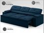 Imagem de Sofá com Porta Copos Retrátil e Reclinável Pop 2,05m Velosuede Petroleo - NETSOFAS