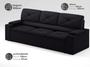 Imagem de Sofá com Porta Copos Retrátil e Reclinável Pop 2,05m Velosuede Preto - NETSOFAS