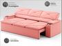 Imagem de Sofá com Porta Copos Retrátil e Reclinável Pop 2,05m Velosuede Rose - NETSOFAS