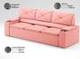 Imagem de Sofá com Porta Copos Retrátil e Reclinável Pop 2,05m Velosuede Rose - NETSOFAS