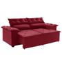 Imagem de Sofá Compact especial 2 metros retrátil e reclinável com Molas Espirais Vermelho - Sofá na Web