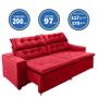 Imagem de Sofá Concept 2 metros Retrátil e reclinável com Molas Suede Ligth Vermelho - Sofá na Web