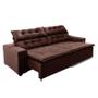 Imagem de Sofá Concept 2,10 metros Retrátil e reclinável com Molas Suede Light Marrom - Sofá na Web