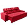 Imagem de Sofá Concept 2,10 metros Retrátil e reclinável com Molas Suede Light Vermelho - Sofá na Web