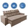 Imagem de Sofá Concept 2,90 metros Retrátil e reclinável com Molas  Suede Light Castor - Sofá na Web