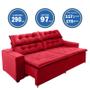 Imagem de Sofá Concept 2,90 metros Retrátil e reclinável com Molas  Suede Light Vermelho - Sofá na Web