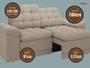 Imagem de Sofá Confort  1,80m Assento Retrátil e Reclinável Velosuede Capuccino - NETSOFAS