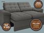 Imagem de Sofá Confort 1,80m Assento Retrátil e Reclinável Velosuede Cinza - NETSOFAS