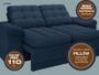 Imagem de Sofá Confort 1,80m Assento Retrátil e Reclinável Velosuede Petróleo - NETSOFAS