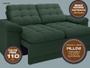 Imagem de Sofá Confort  1,80m Assento Retrátil e Reclinável Velosuede Verde - NETSOFAS