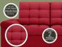 Imagem de Sofá Confort 1,80m Assento Retrátil e Reclinável Velosuede Vermelho - NETSOFAS