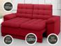 Imagem de Sofá Confort 1,80m Assento Retrátil e Reclinável Velosuede Vermelho - NETSOFAS