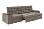 Sofá Confort Premium 2,30m Assento Retrátil/Reclinável porta copos e USB Suede Capuccino - XFlex Sofas - XFlex Sofás Imagem de Sofá Confort Premium 2,30m Assento Retrátil/Reclinável porta copos e USB Suede Capuccino - XFlex Sofas