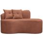 Imagem de Sofá Curvo Orgânico Plaza 2 Pessoas 180cm Bouclê Terracota SOFA STORE