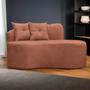 Imagem de Sofá Curvo Orgânico Plaza 2 Pessoas 180cm Bouclê Terracota SOFA STORE