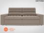 Imagem de Sofá Daytona 2,00m Assento Retrátil e Reclinável Velosuede Bege - NETSOFAS