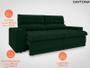 Imagem de Sofá Daytona 2,30m Assento Retrátil e Reclinável Velosuede Verde - NETSOFAS