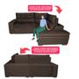 Imagem de Sofá de Canto 2,60x2,36m Retrátil e Reclinável com Molas Cama inBox Platinum Direito Suede Café