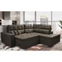 Imagem de Sofá de Canto 2,60x2,36m Retrátil e Reclinável com Molas Cama inBox Platinum Direito Suede Café