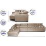 Imagem de Sofá de Canto 4,80x2,36m Retrátil e Reclinável com Molas Cama inBox Platinum Esquerdo Suede Bege