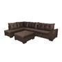 Imagem de Sofá de Canto 5 Lugares com Chaise Esquerdo Itapema Suede Café