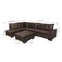 Imagem de Sofá de Canto 5 Lugares com Chaise Esquerdo Urupema Suede Café