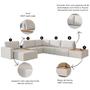 Imagem de Sofá de Canto 5 lugares com Chaise Modular Moderno Premium Veludo Marrom Agatha